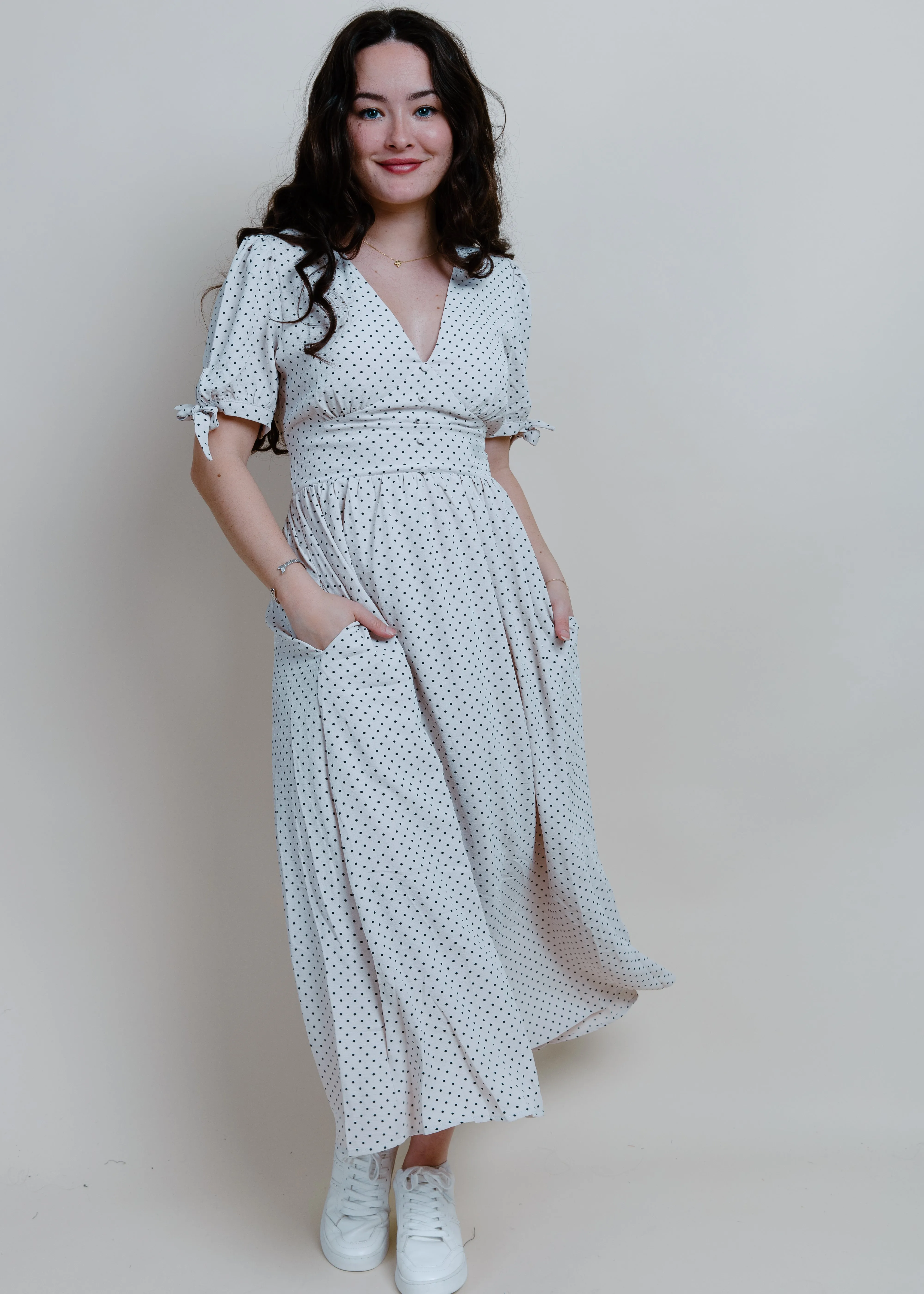 Able Short Sleeve Midi Dress