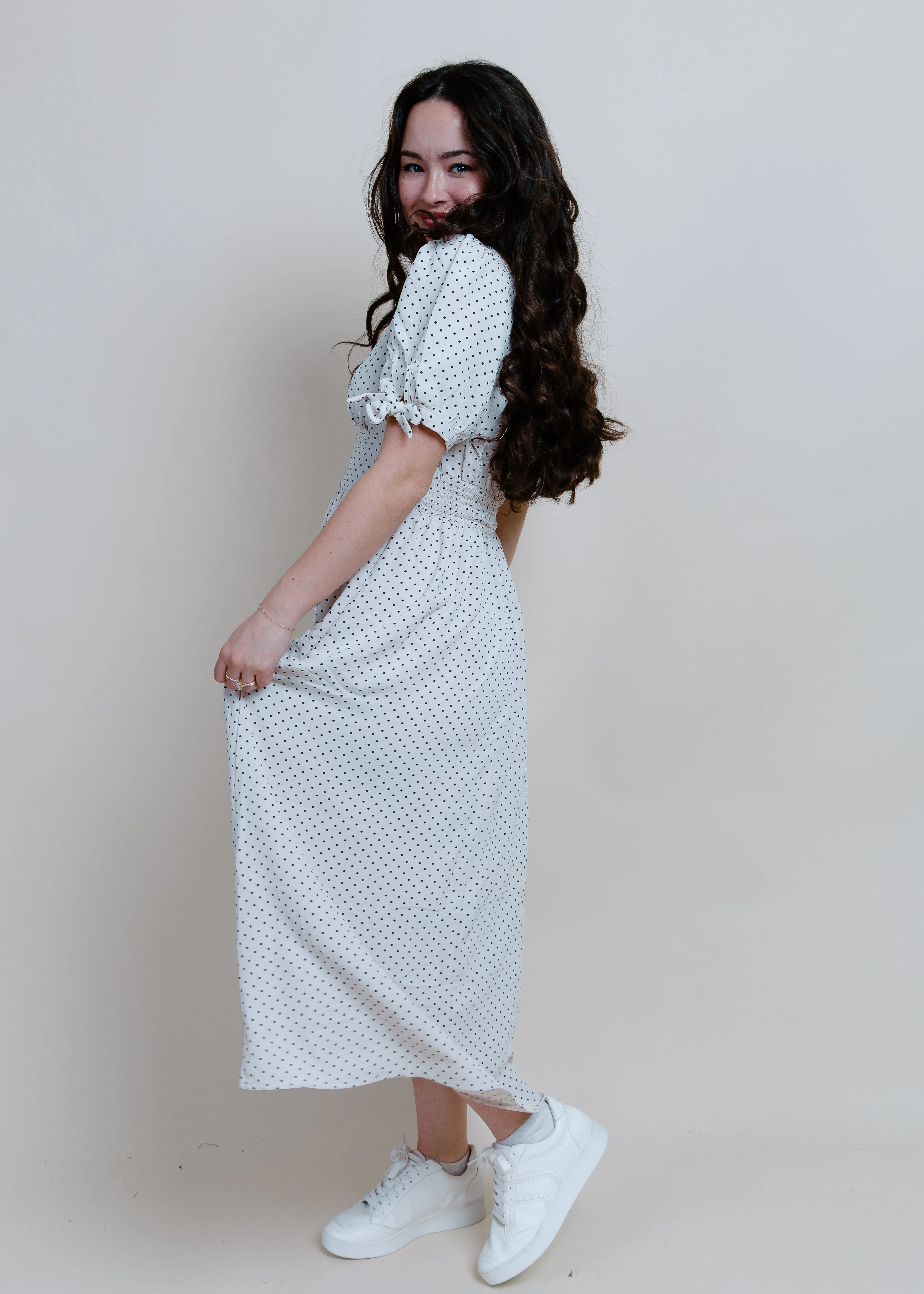 Able Short Sleeve Midi Dress