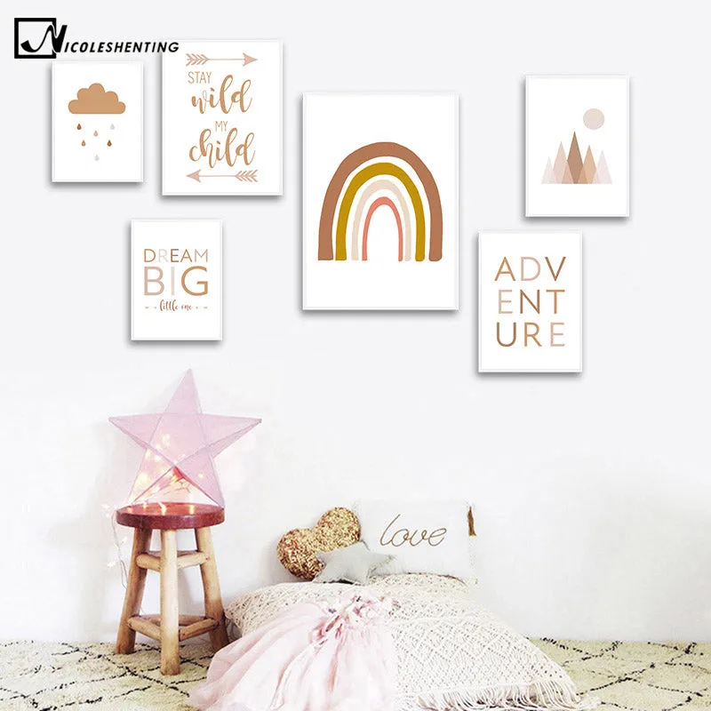 Abstract Rainbow Nursery Quotes