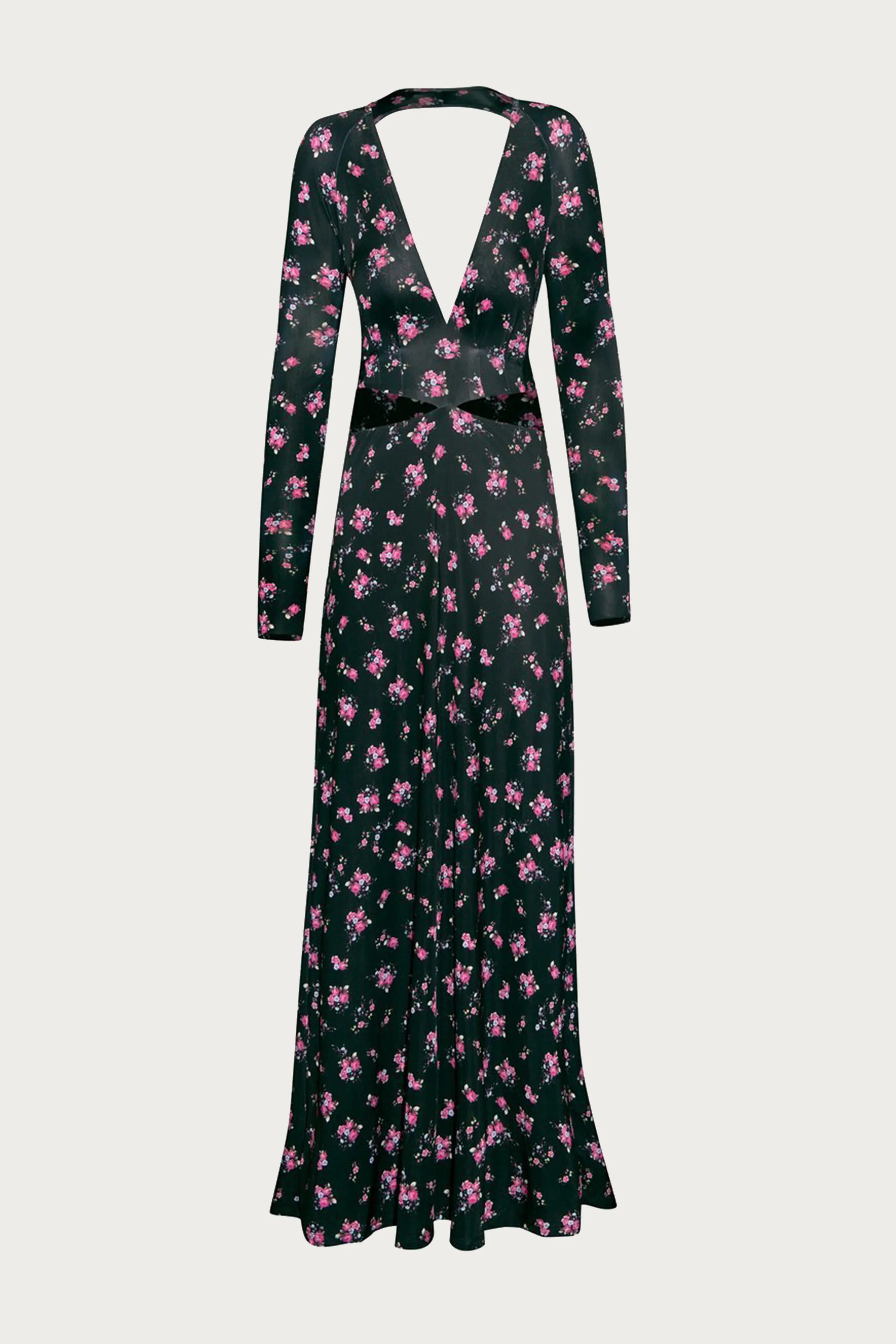 ASSI CUTOUT STRETCH-CREPE MIDI DRESS