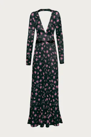 ASSI CUTOUT STRETCH-CREPE MIDI DRESS