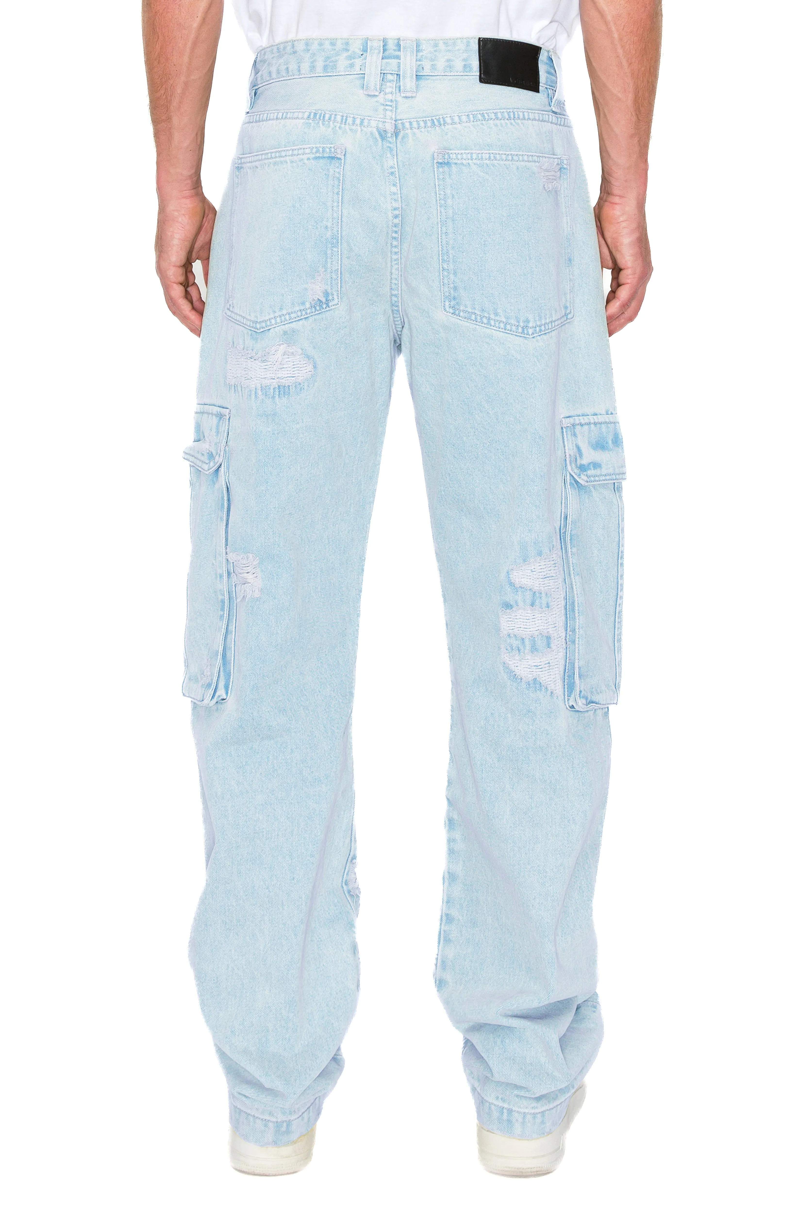 Baggy Fit Cargo Denim Jeans