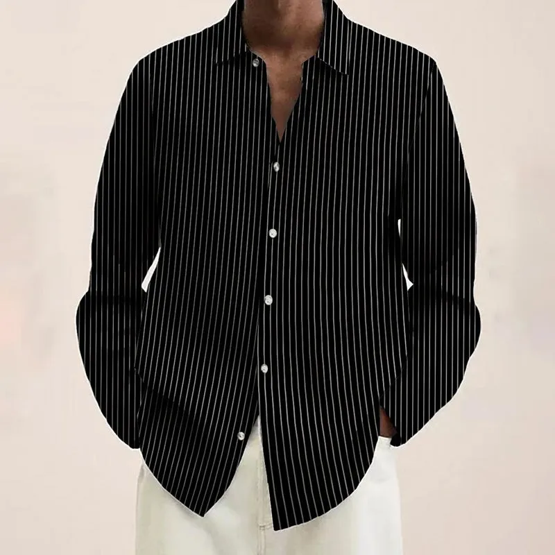 Basic Fashion Trend Striped Long Sleeve Shirts 2410005265