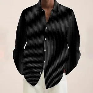 Basic Fashion Trend Striped Long Sleeve Shirts 2410005265