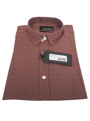 BESPOKEN Men's Red Floral Patterned Button Down Shirt 008011 $225 NWT