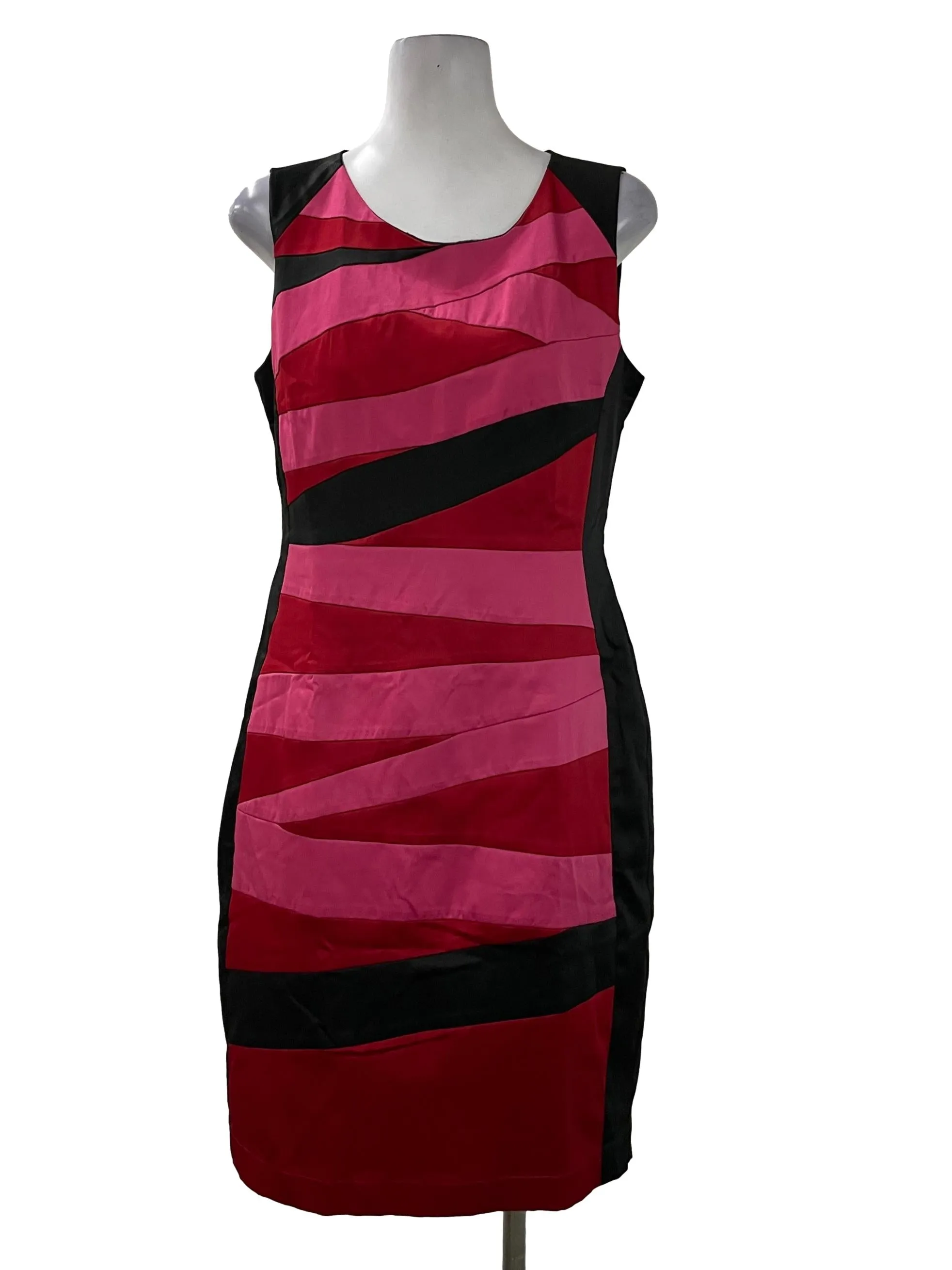 Black Patterned Pencil Dress