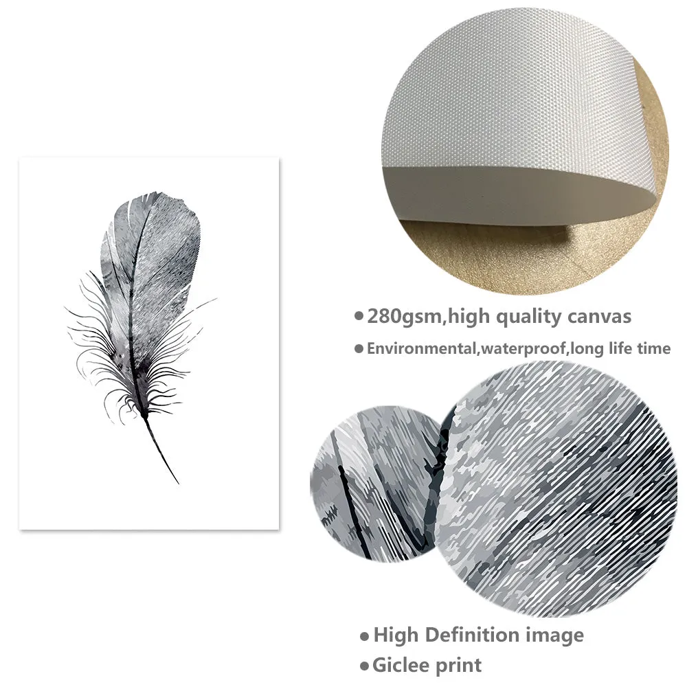 Black White Deer Dandelion Wall Art