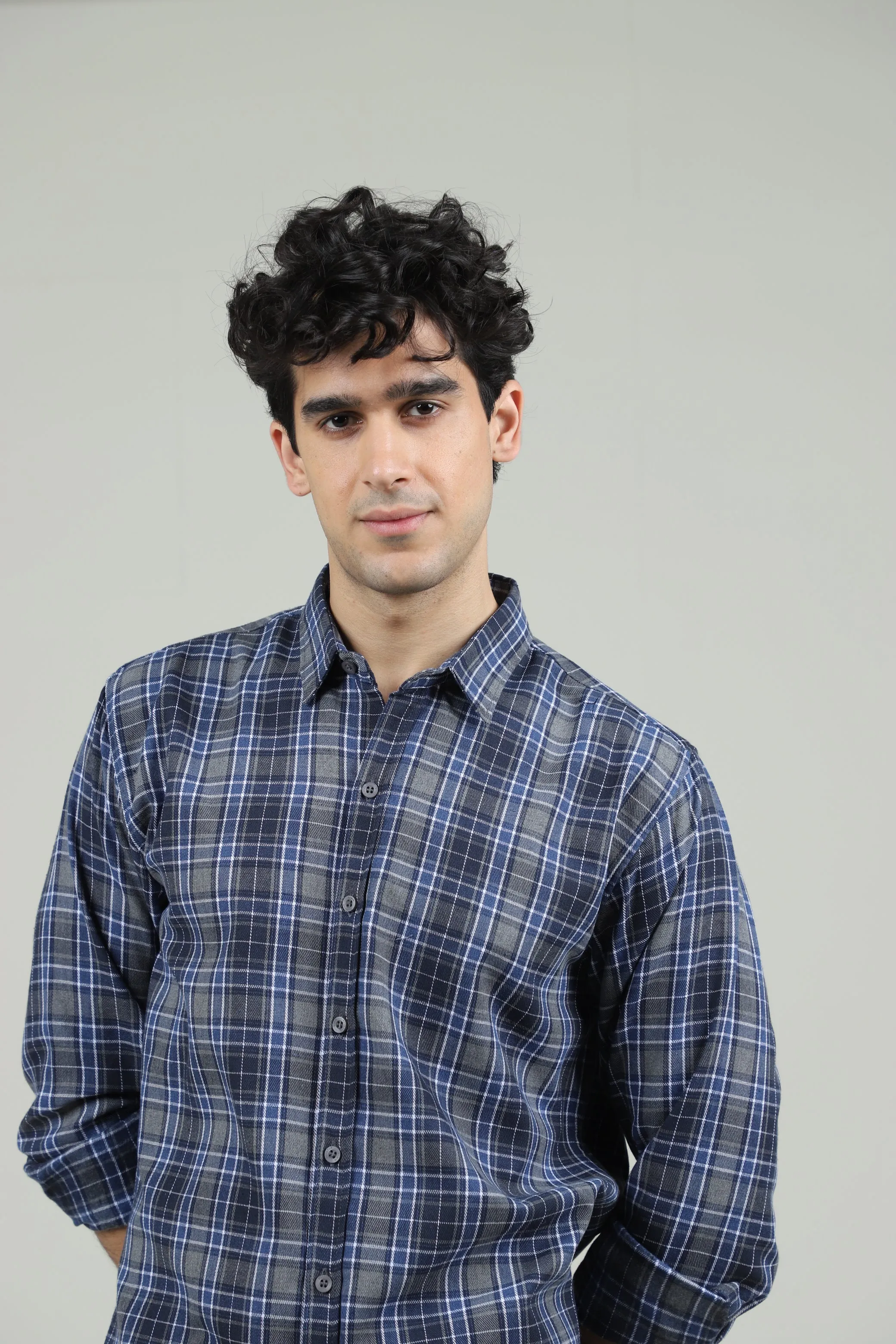 Blue Madras Check Shirt
