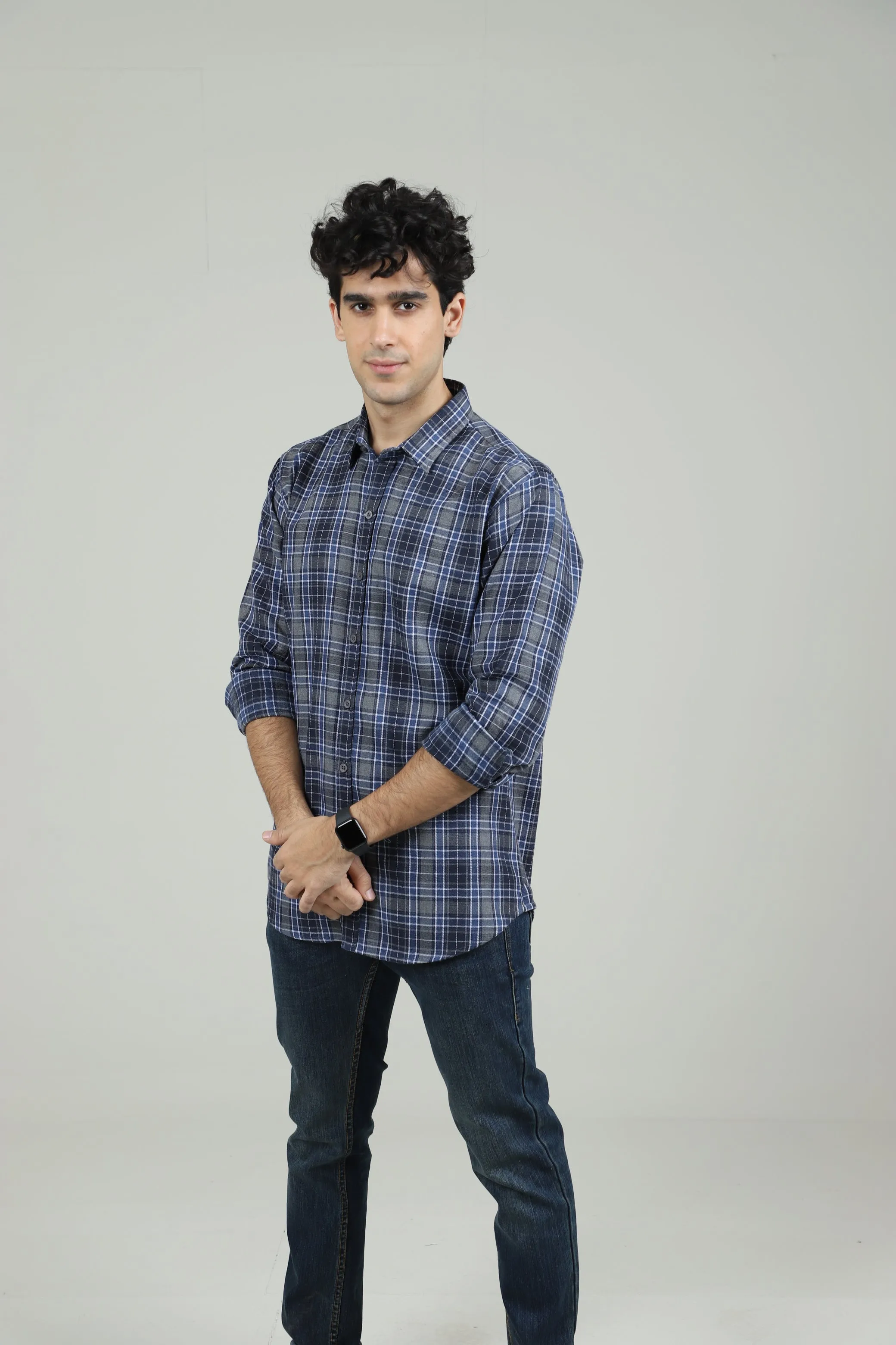 Blue Madras Check Shirt
