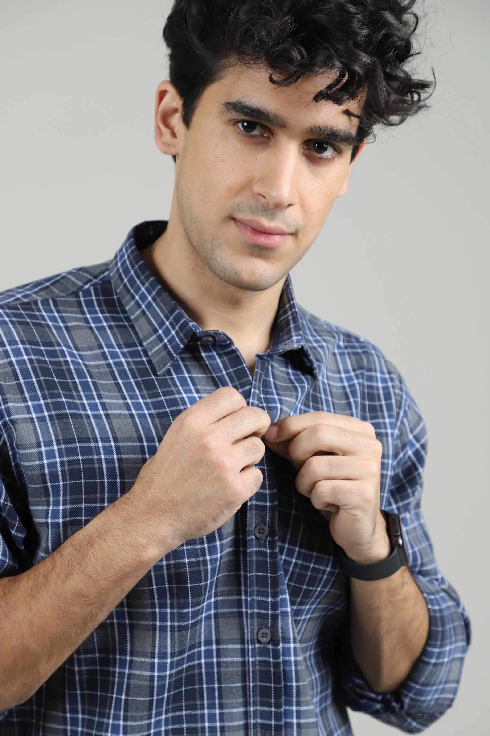 Blue Madras Check Shirt