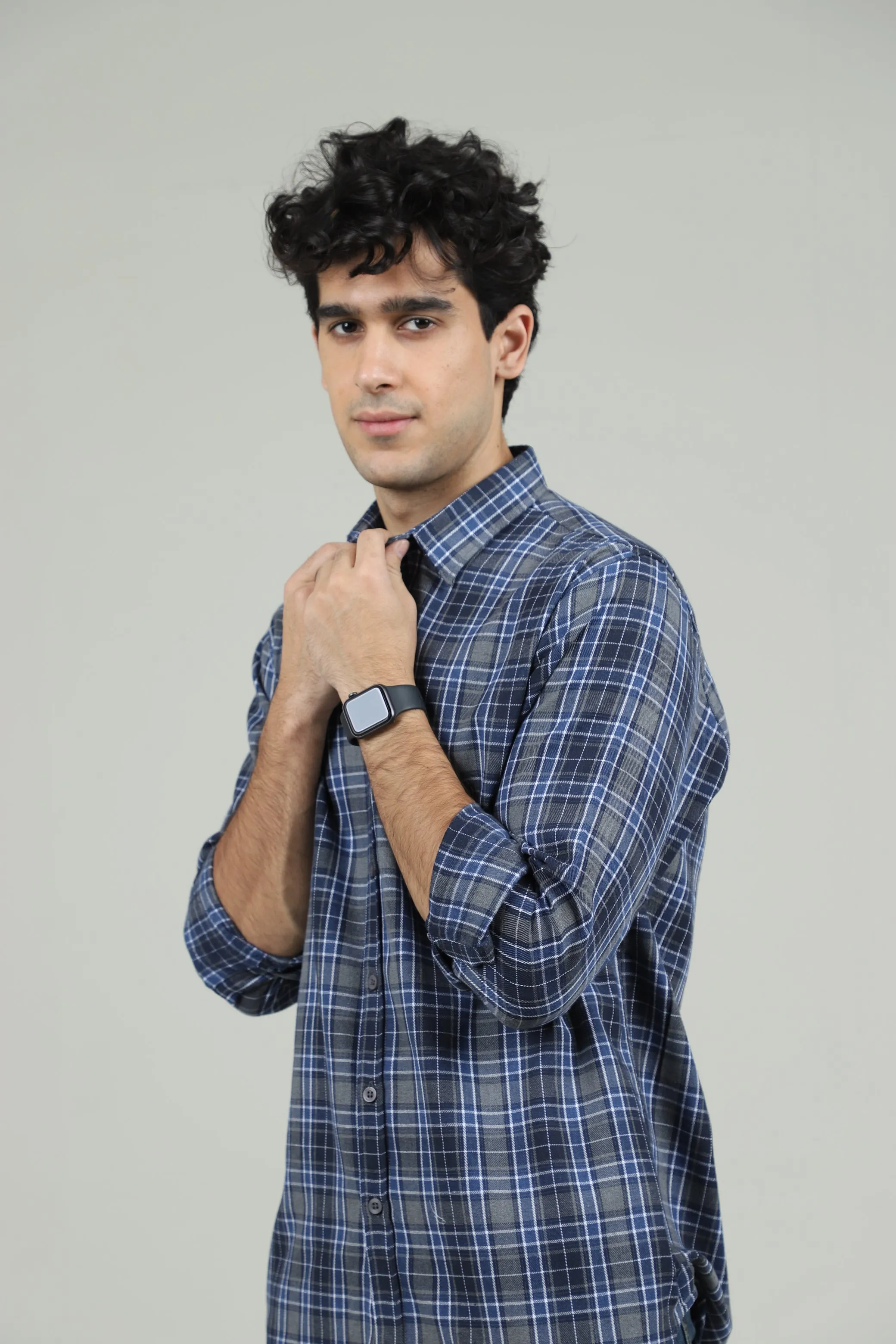 Blue Madras Check Shirt