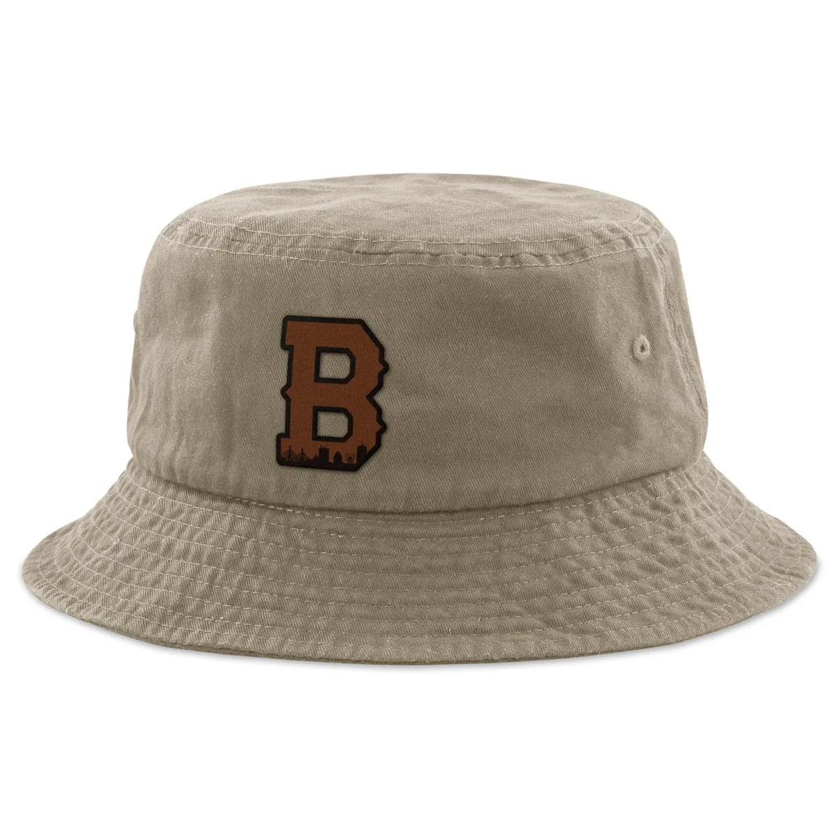 Boston B Skyline Leather Patch Bucket Hat