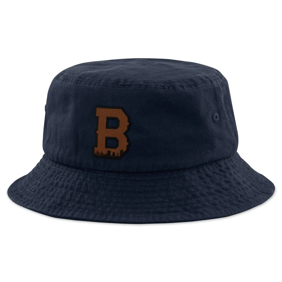 Boston B Skyline Leather Patch Bucket Hat