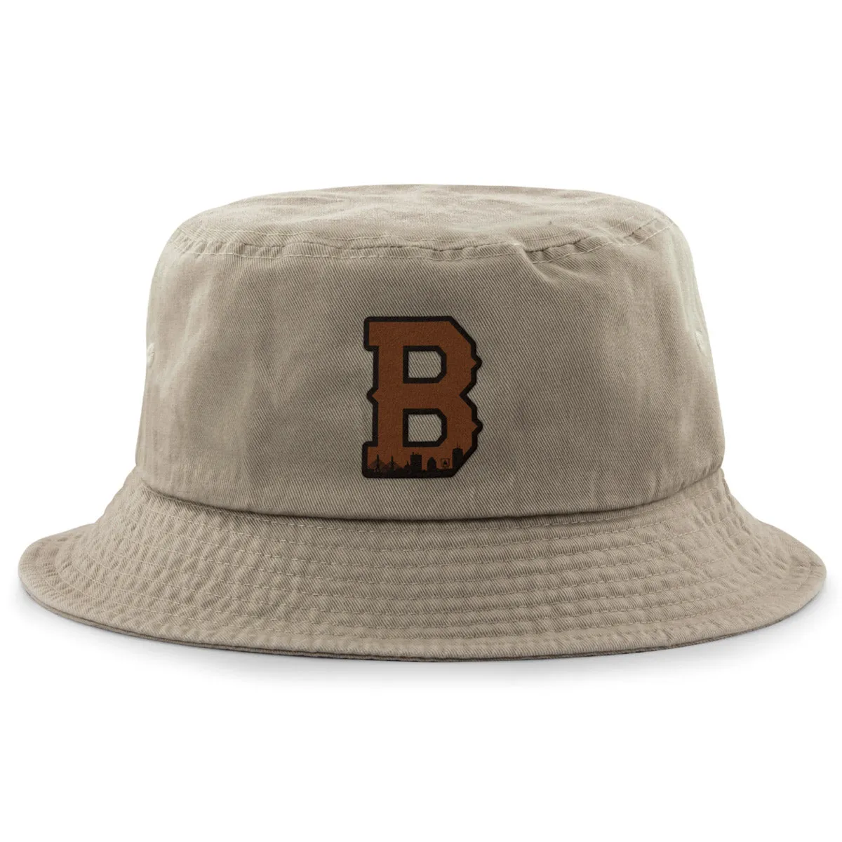 Boston B Skyline Leather Patch Bucket Hat