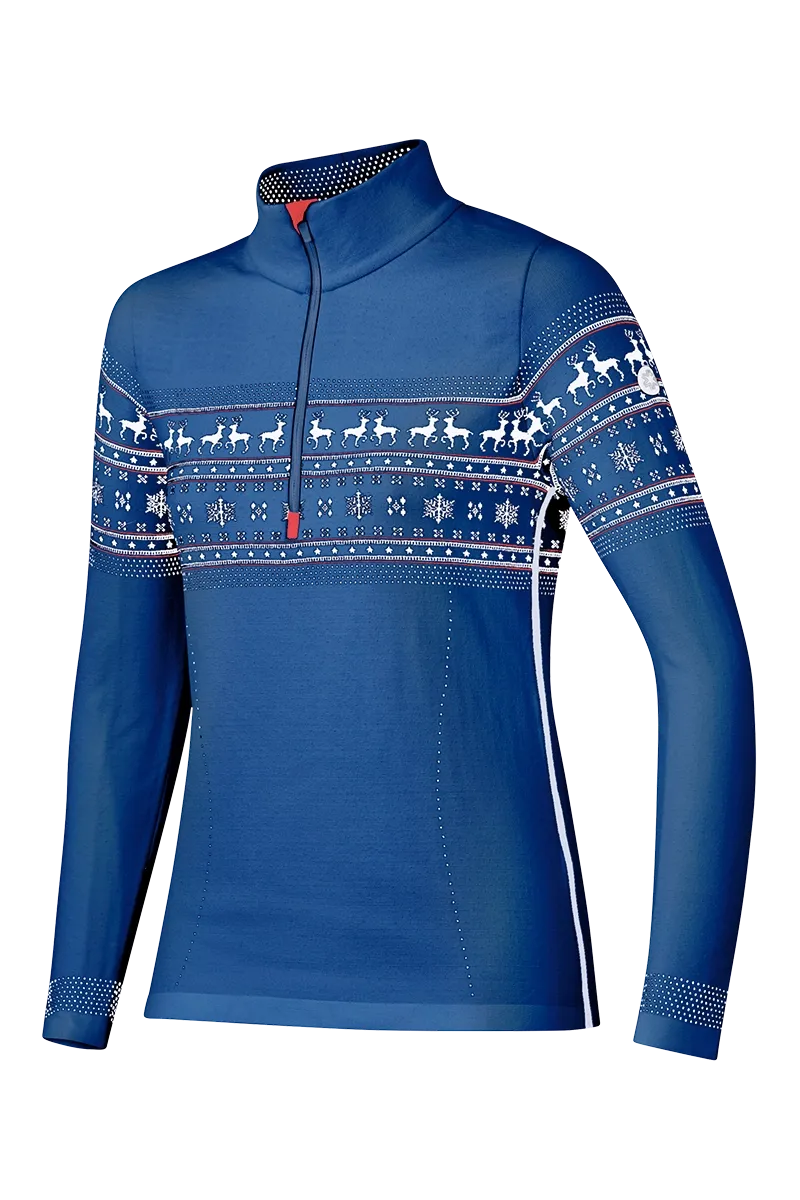 Chimera Classic Norwegian Dot Print 1/2 Zip Pullover