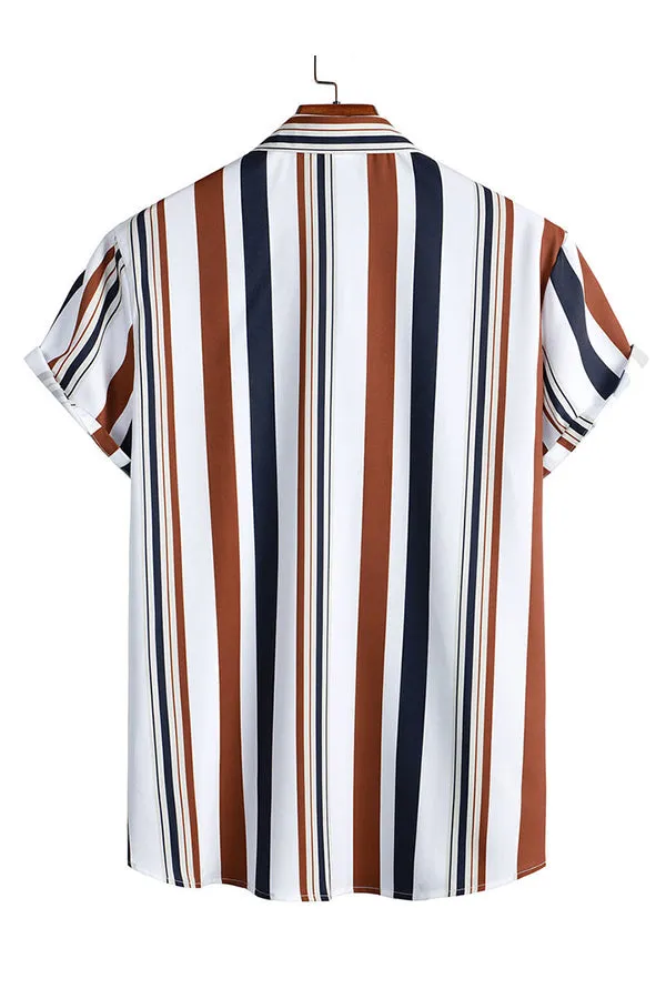Colored Striped Print Shirt