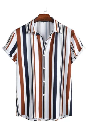 Colored Striped Print Shirt