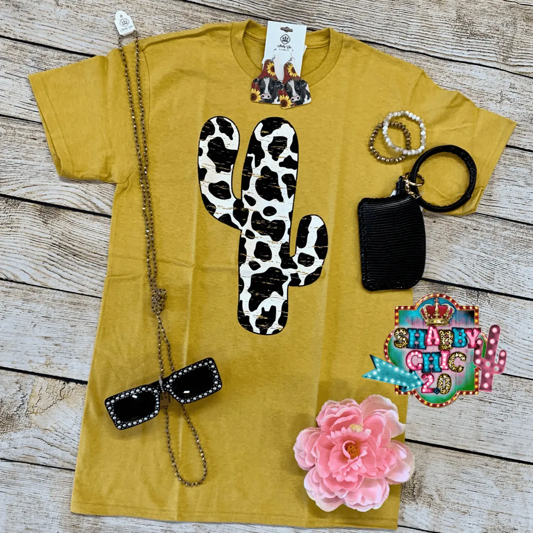 Cowprint Cactus Tee