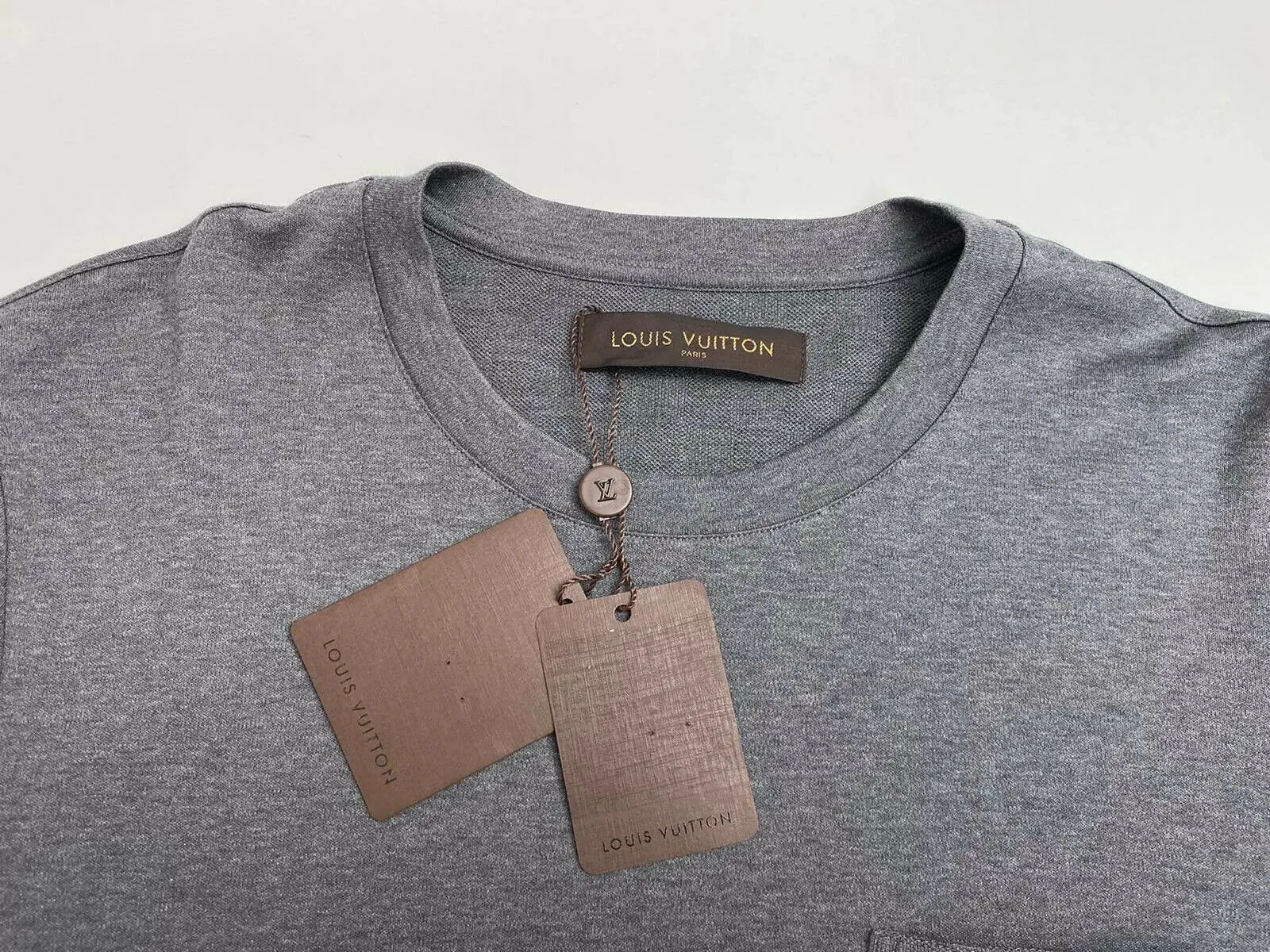 Damier Pocket Crewneck T-Shirt