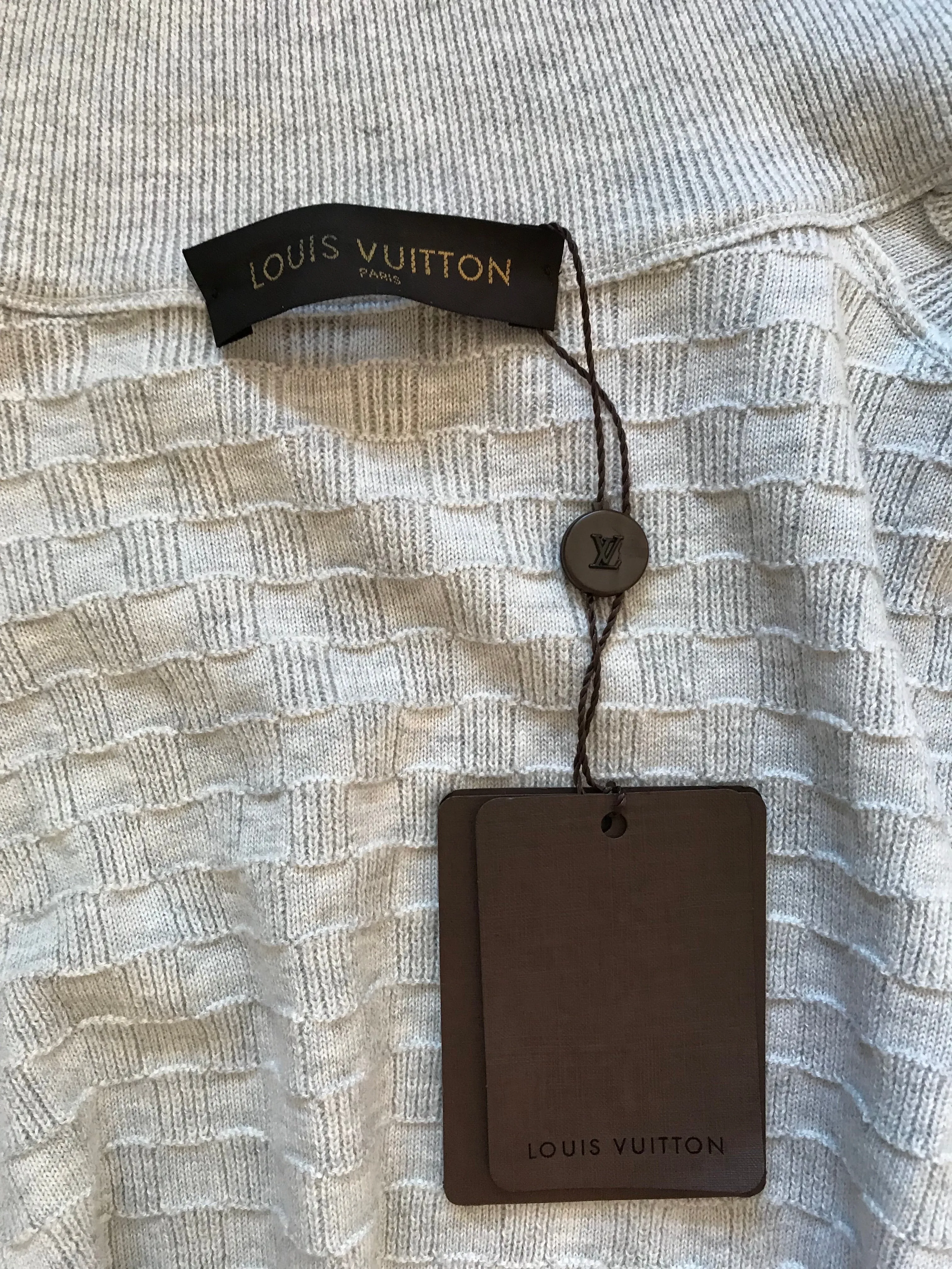 Damier Zip Up Cardigan