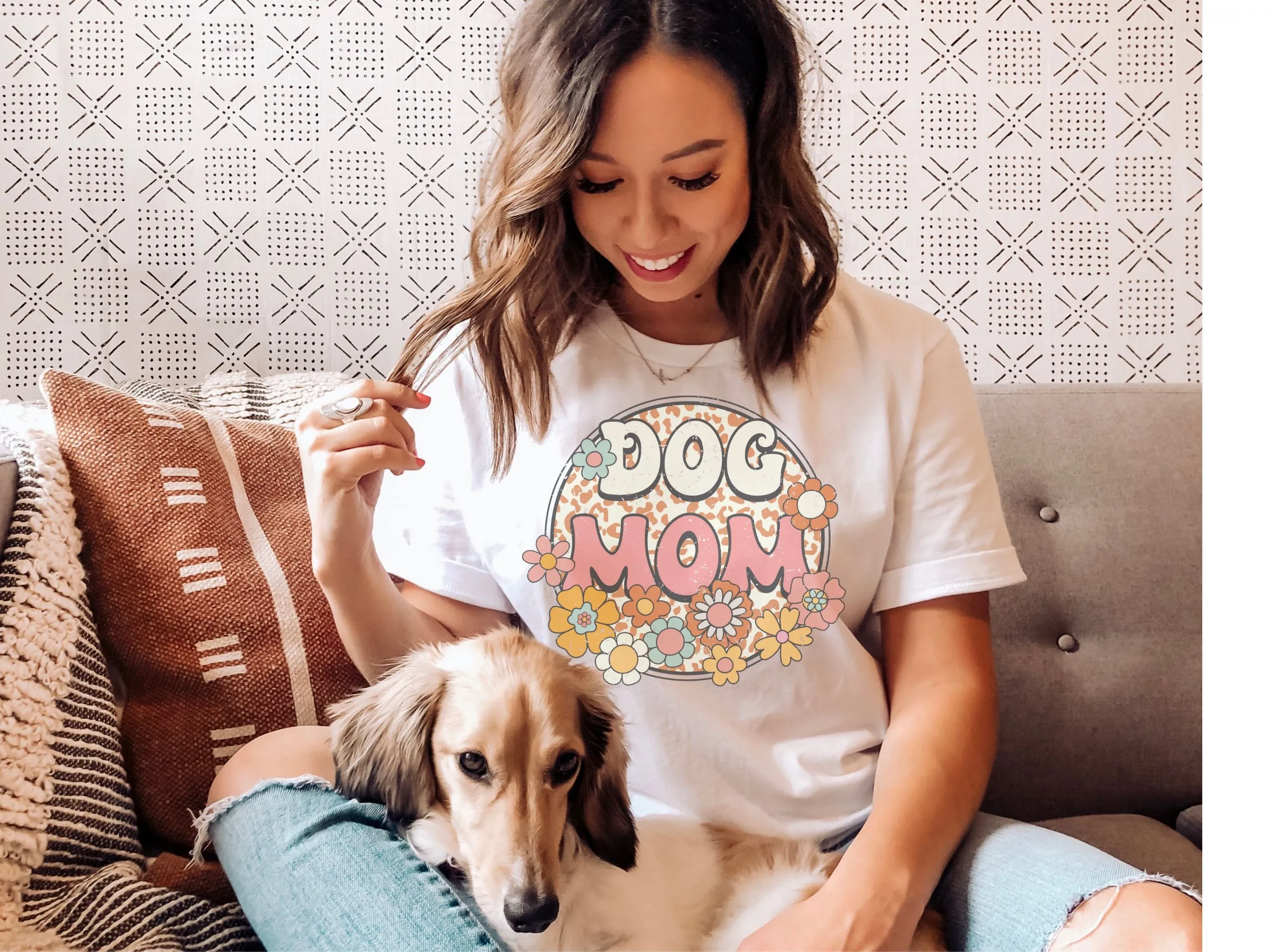 Dog Mom Floral Shirt
