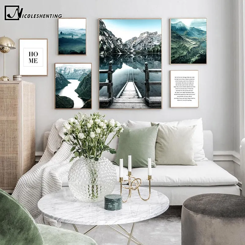 Dolomites Lake Nature Landscape Wall Art