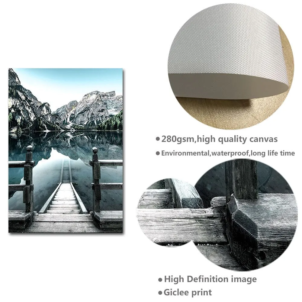 Dolomites Lake Nature Landscape Wall Art