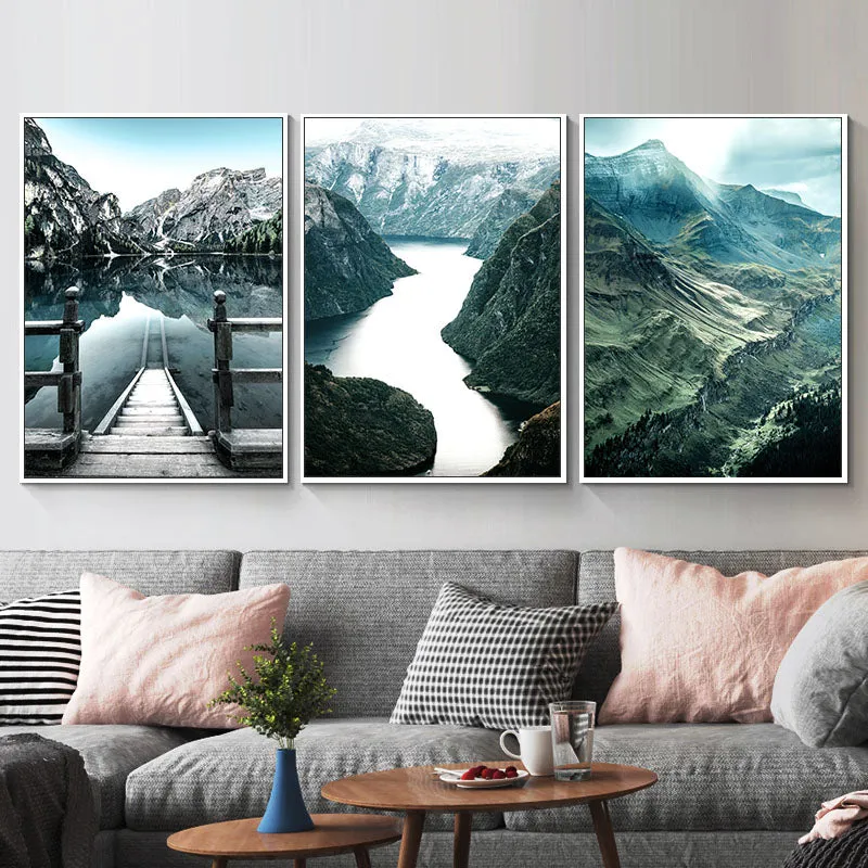 Dolomites Lake Nature Landscape Wall Art