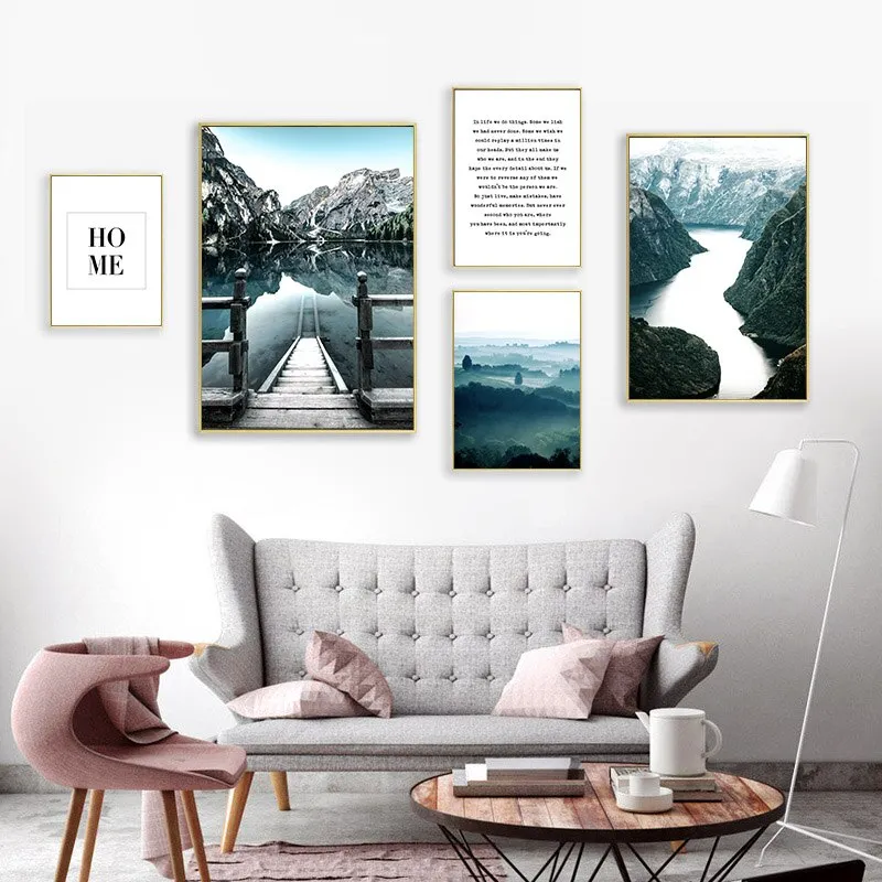 Dolomites Lake Nature Landscape Wall Art