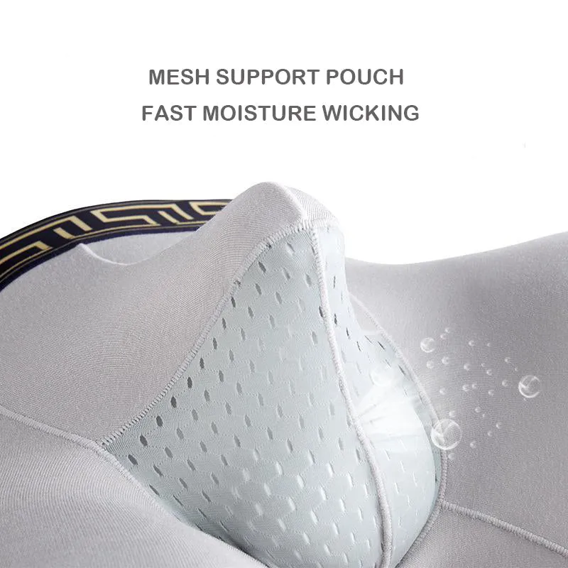 Dual Pouch - Men's Patterned Waistband Modal Underwear (3-Pack) JEWYEE 8002B