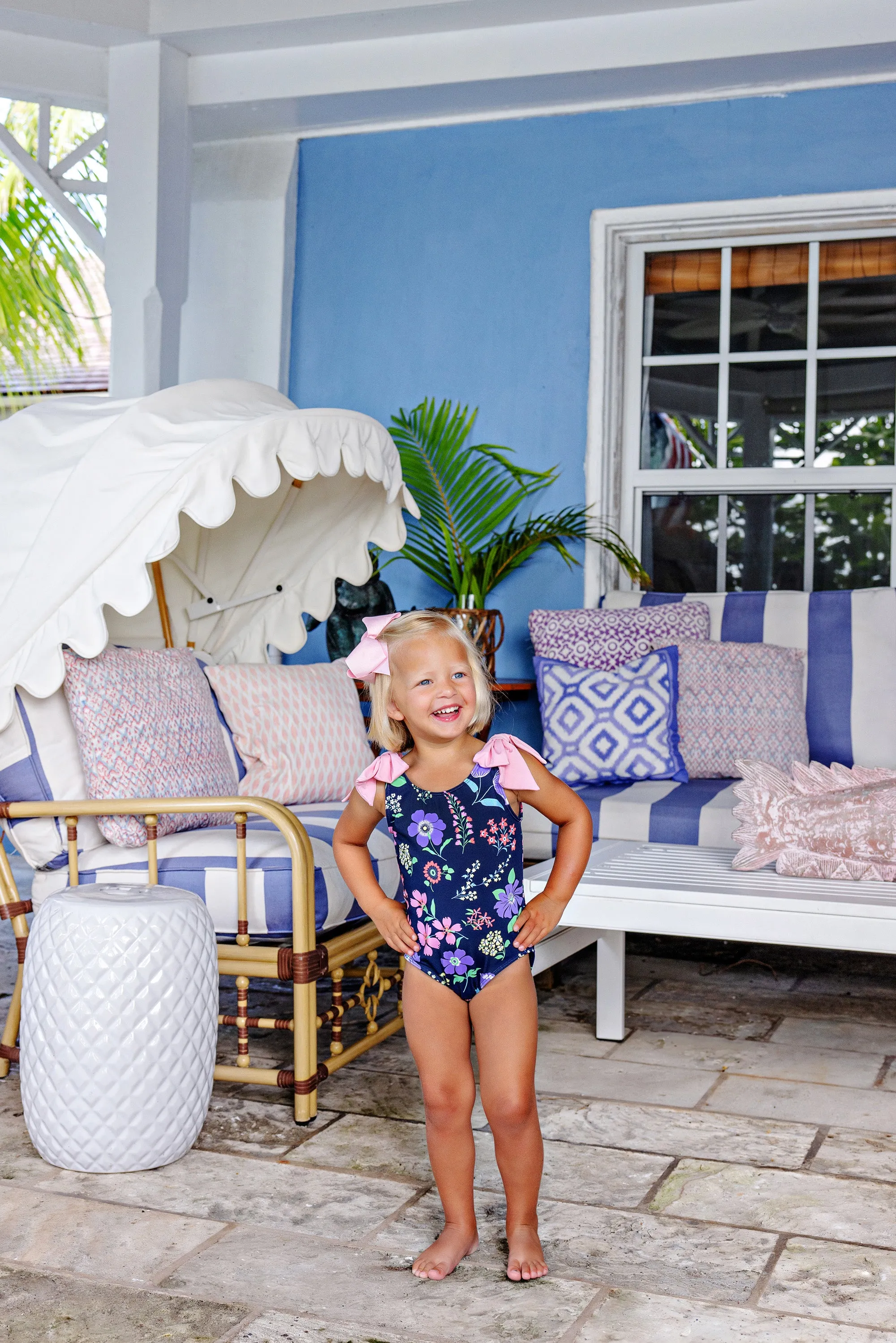 Edisto Beach Bathing Suit - Buckhead Botanicals with Pier Party Pink