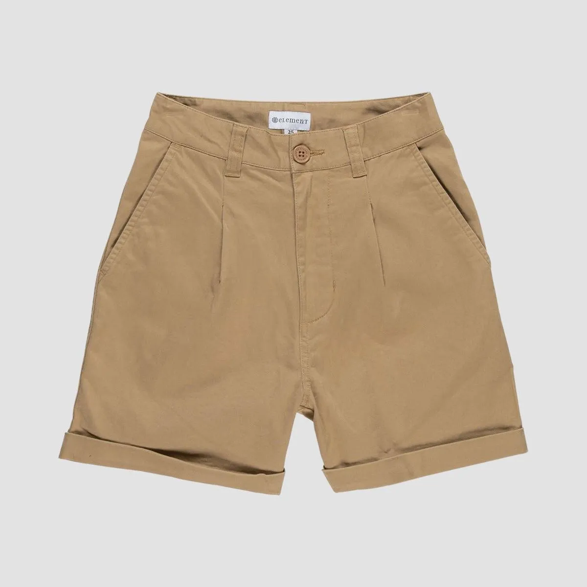 Element Olsen High Waist Shorts Desert Khaki - Womens