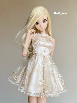 Embroidery Floral Sleeveless Party Dress for SmartDoll & DD3
