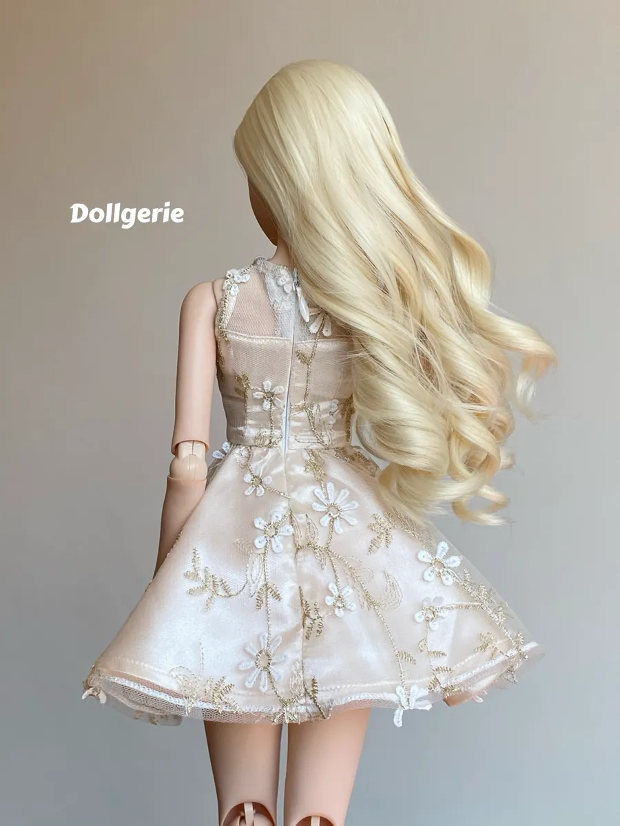 Embroidery Floral Sleeveless Party Dress for SmartDoll & DD3