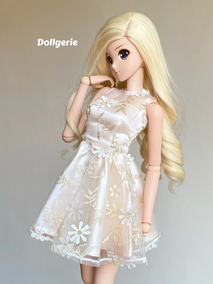 Embroidery Floral Sleeveless Party Dress for SmartDoll & DD3