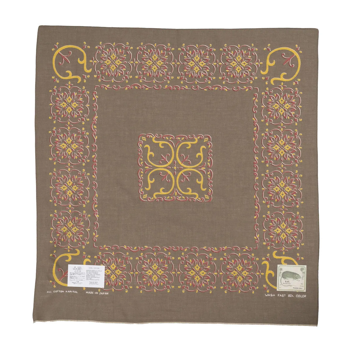 Fastcolor Selvedge Bandana (Havananaja) in Khaki