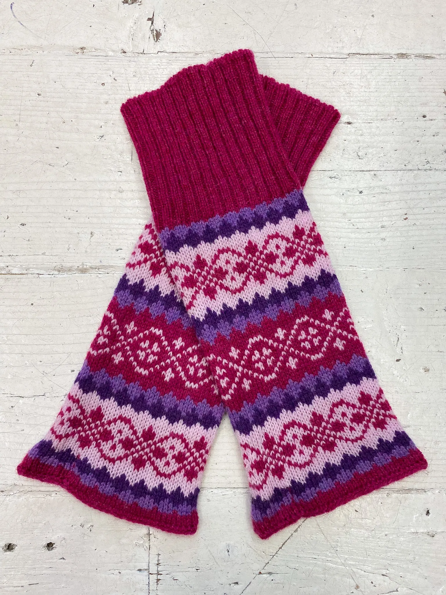 Funky Fair Isle Wrist Warmers
