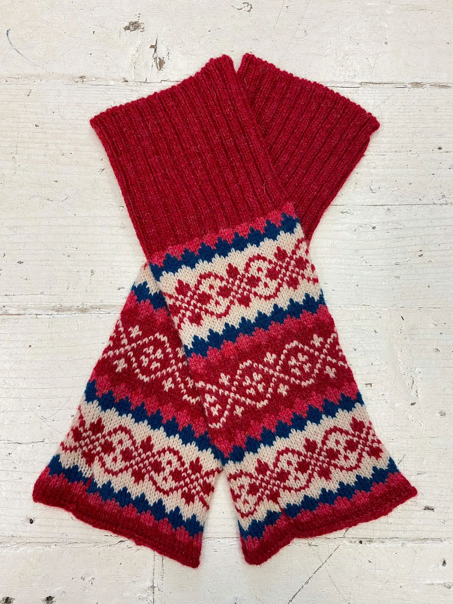 Funky Fair Isle Wrist Warmers