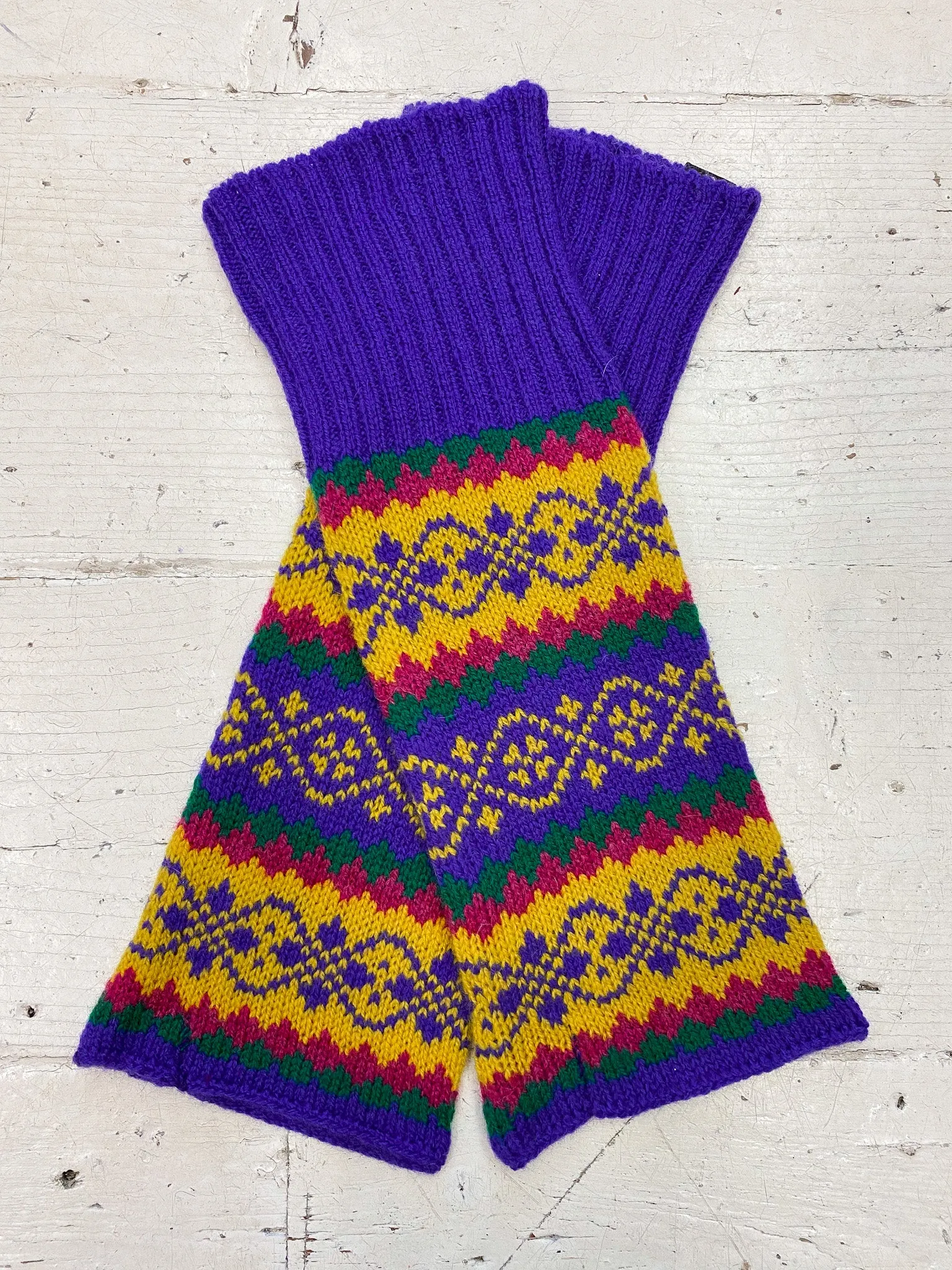 Funky Fair Isle Wrist Warmers