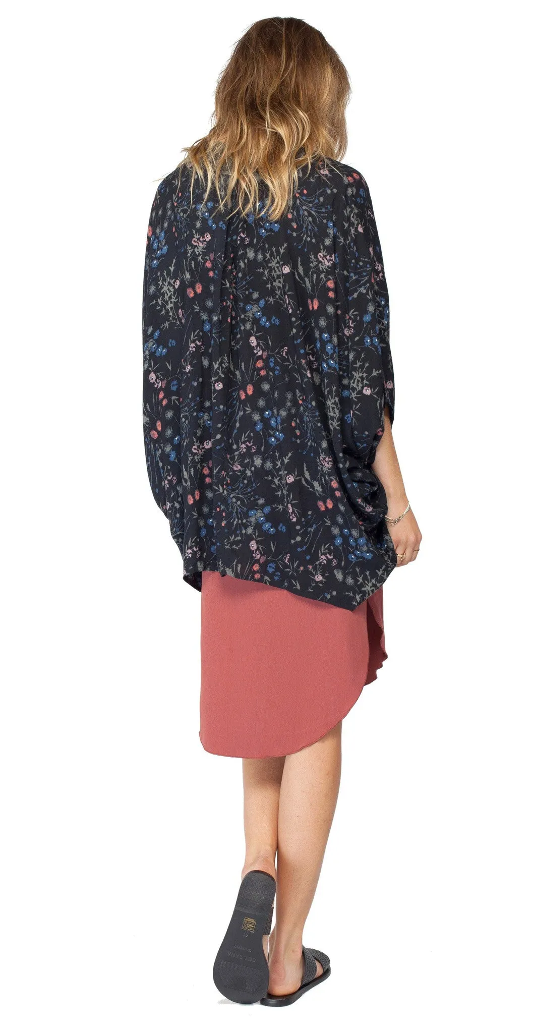 Gentle Fawn Monarch Kimono | Flora Print