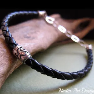 Genuine Leather Mens Bracelet