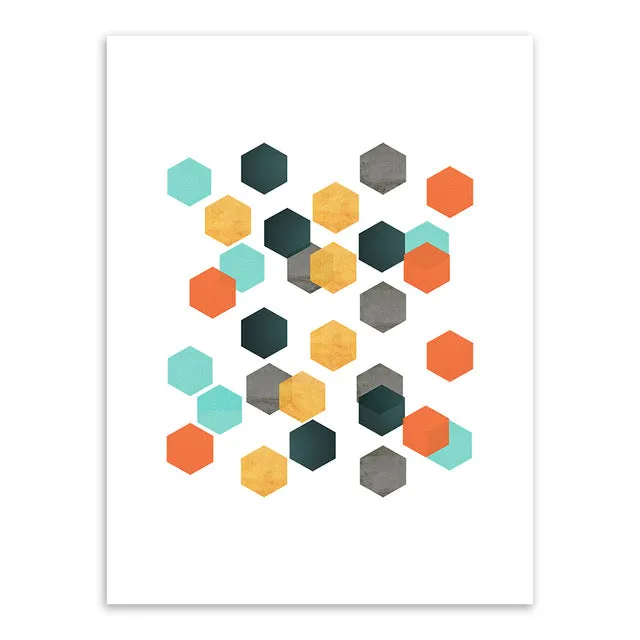 Geometric Multicolored Abstract Art