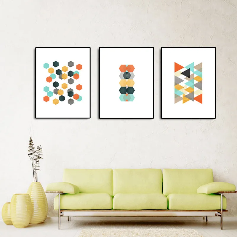 Geometric Multicolored Abstract Art
