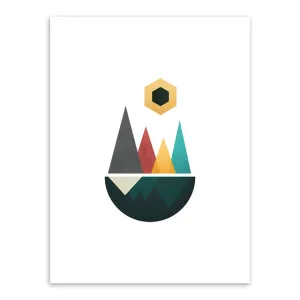 Geometric Multicolored Abstract Art
