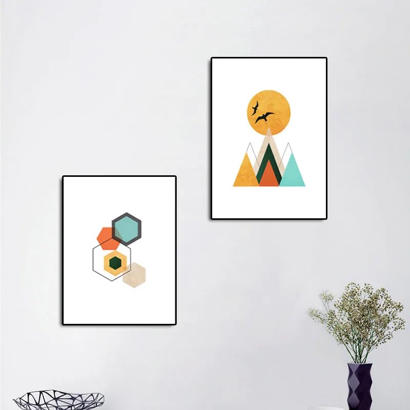 Geometric Multicolored Abstract Art
