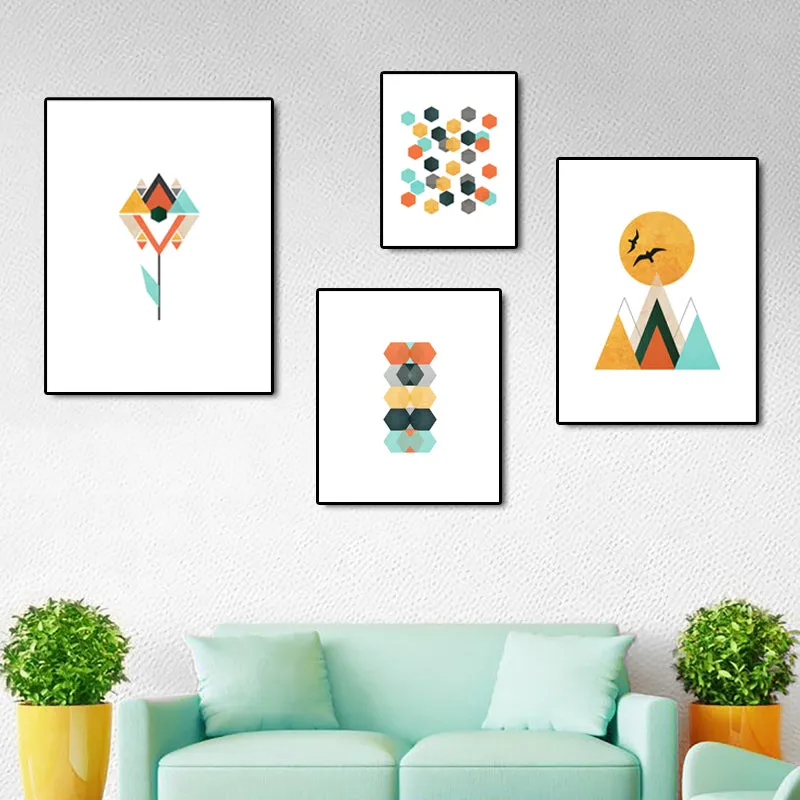 Geometric Multicolored Abstract Art