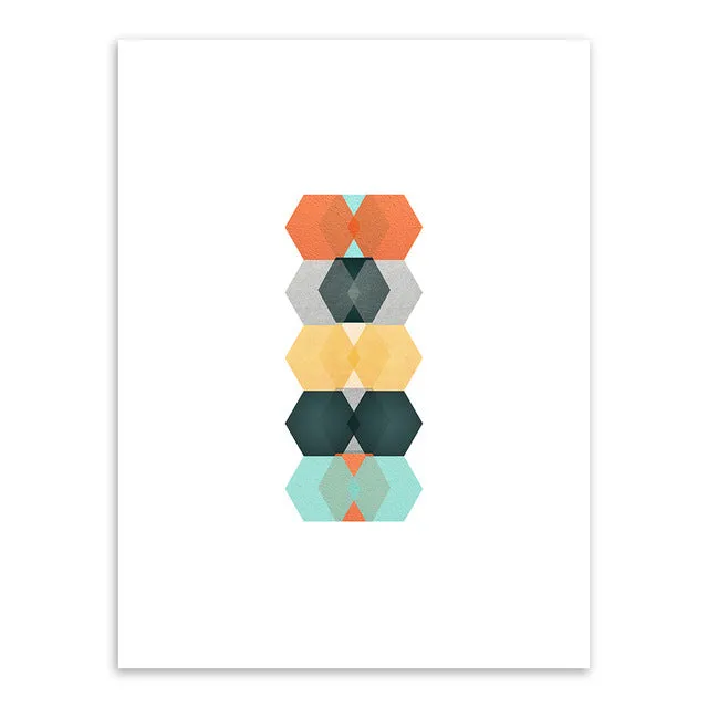 Geometric Multicolored Abstract Art