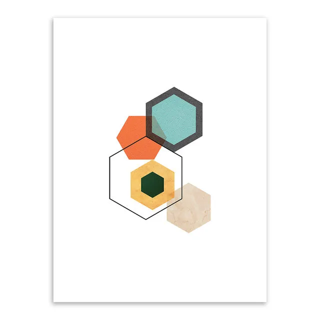 Geometric Multicolored Abstract Art