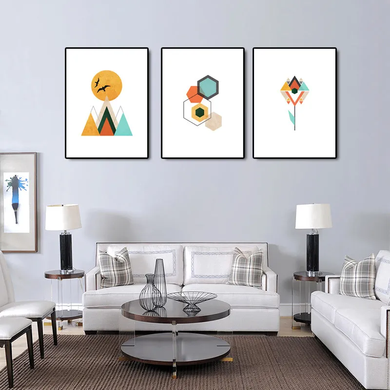 Geometric Multicolored Abstract Art