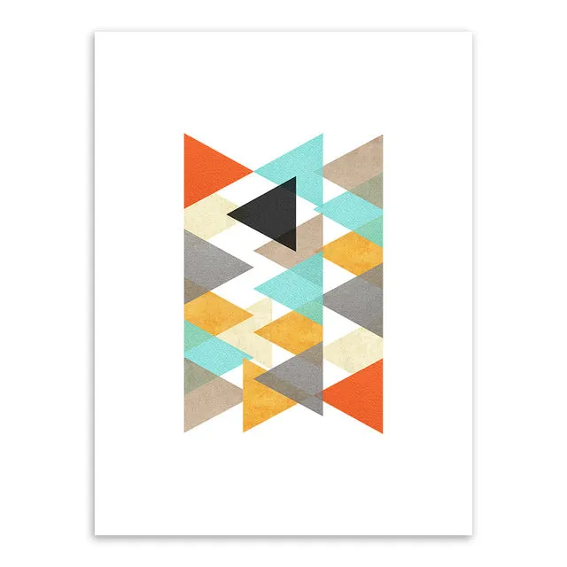 Geometric Multicolored Abstract Art